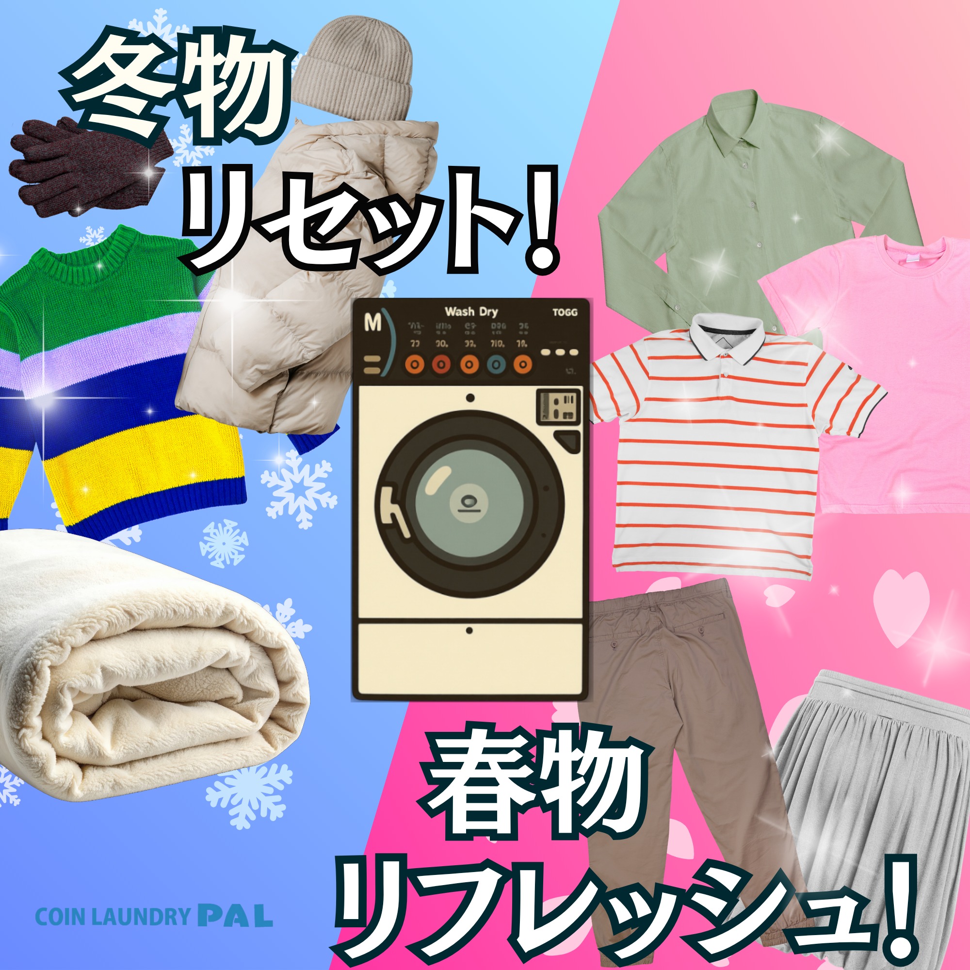 冬物リセット！春物リフレッシュ！